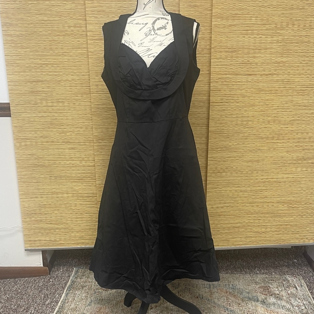 Classic Black Sleeveless Fit-and-Flare Dress